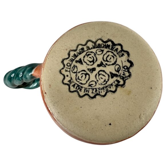 2 Fioriware Jardinware Grape Garland Embossed Leaf Coffee Mugs Twisted Handles - Picture 6 of 12